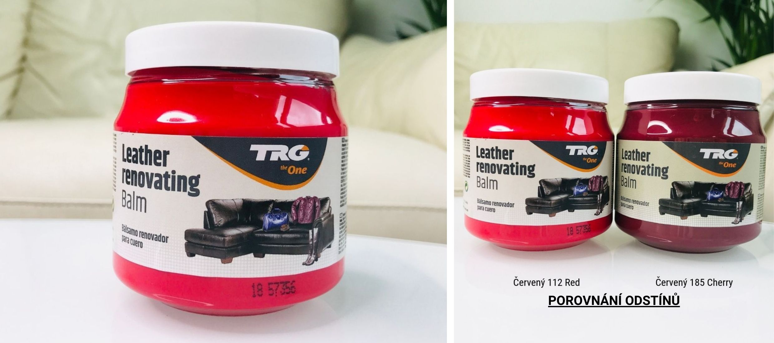 Červený Krém na kožené sedačky 112 Red Leather Renovating Balm TRG